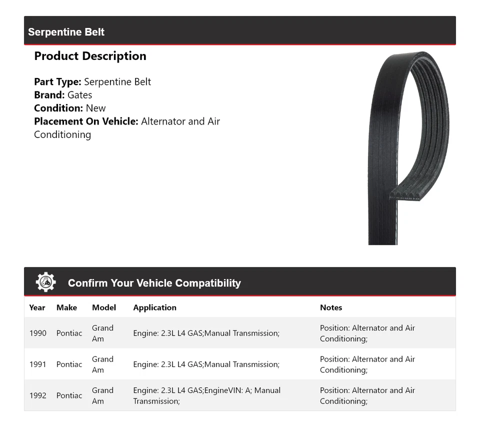 Puertas de cinturón serpentine 1991 para Pontiac Grand Am 1990-1992 Foto 2 de 4