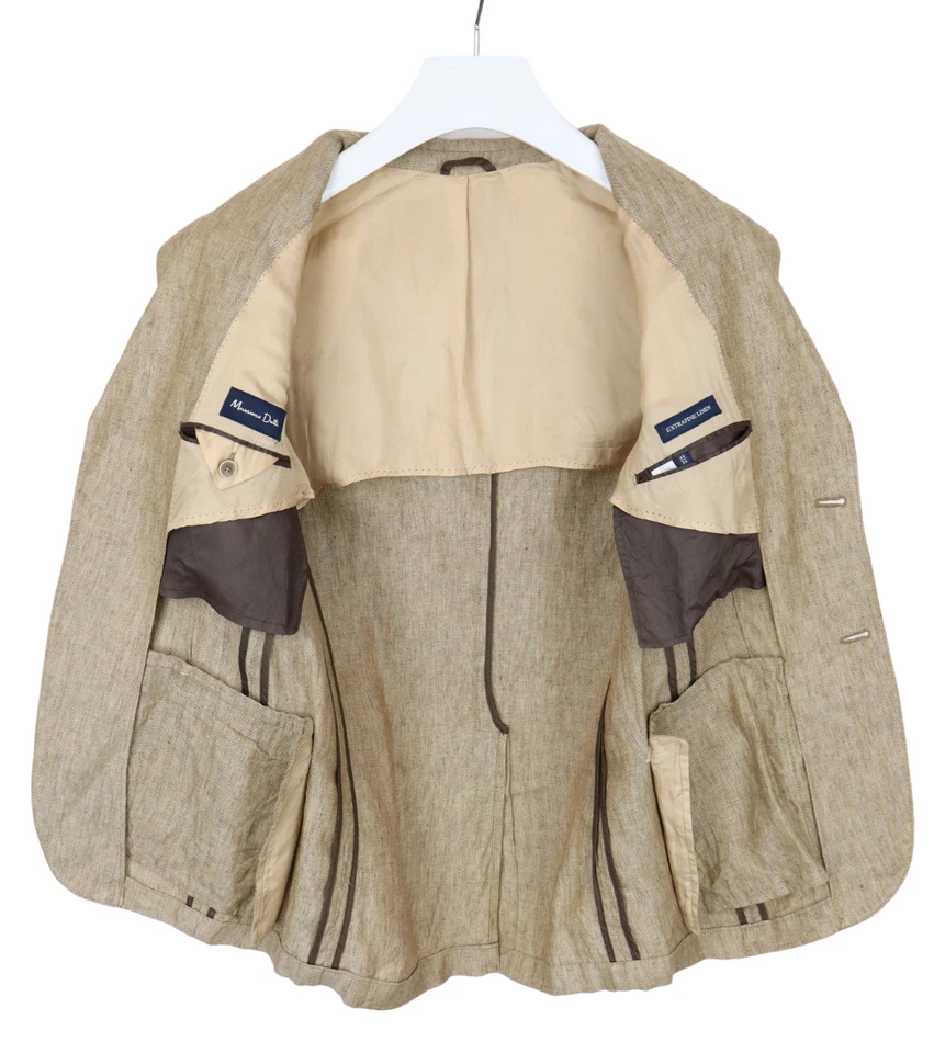 Blazer de lino extrafino Massimo Dutti para hombre (Reino Unido) 36 espiga medio forrado Foto 4 de 4