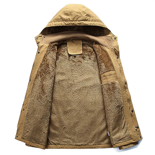 Mens Fur Overcoats Parka Padded Winter Warm Thick Coat Hooded Jacket Outwear - Bild 13 von 19