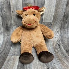 Build a Bear BAB Holly Moose Christmas Holiday Plush Stuffed Animal Brown Bow