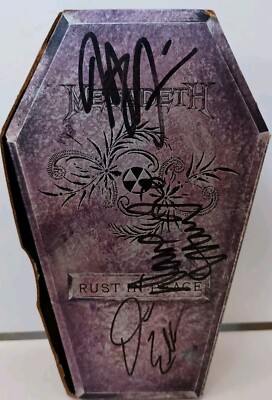 Megadeth 1990 Rust In Peace RARE CD Coffin Box Set Capitol Records