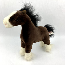 Gund CLYDESDALE HORSE Plush 11" Brown and White 042984 Stuffed Toy