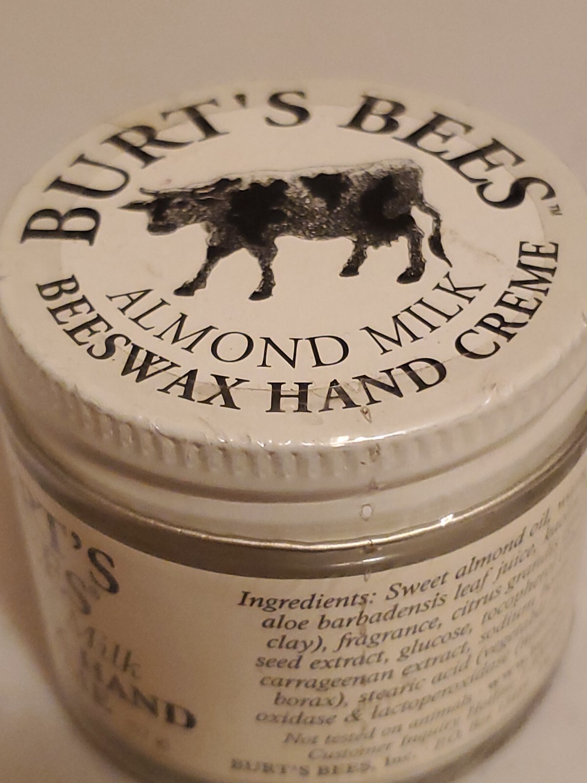 Burt's Bees Almond & Milk Beeswax Hand Cream, 2 Oz. NEW SEALED 
