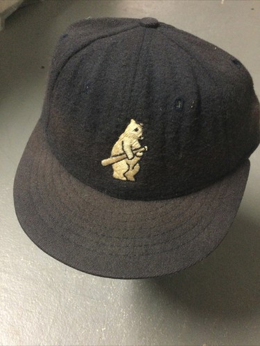 Sombrero de colección 1914 talla 7 1/8 de los Chicago Cubs cuero Cooperstown cuello de Roman - Imagen 10 de 10