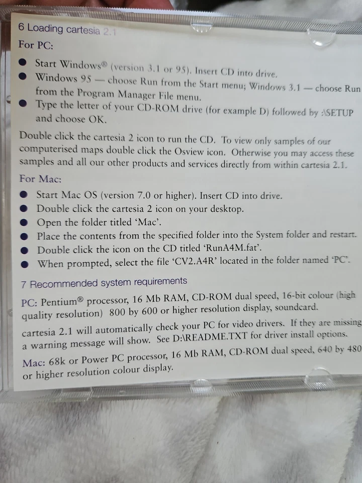 ORDNANCE SURVEY MAP CD-ROM Cartesia 2 Official OS mapping agency Vintage - Image 4 of 4