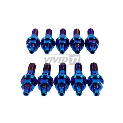 VividTi - Fits Honda Acura B D F H J SERIES - TITANIUM INTAKE MANIFOLD STUD KIT!