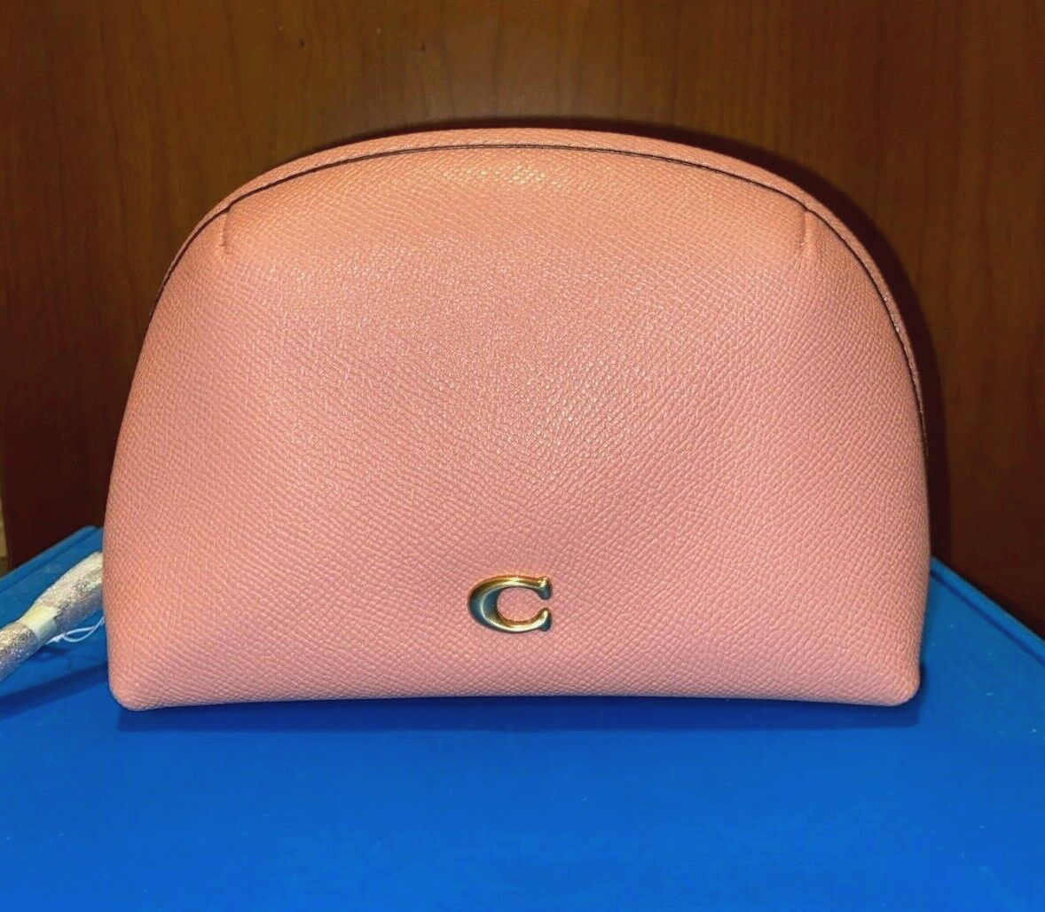 NWT C3489 Coach Julienne Cosmetic Case 17 Leather Candy Pink