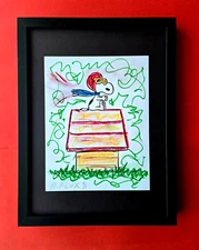 🔥 Aidan Flux - Snoopy Pop Art  | Unique Mixed Media Artwork 1/1 Hand Signed COA