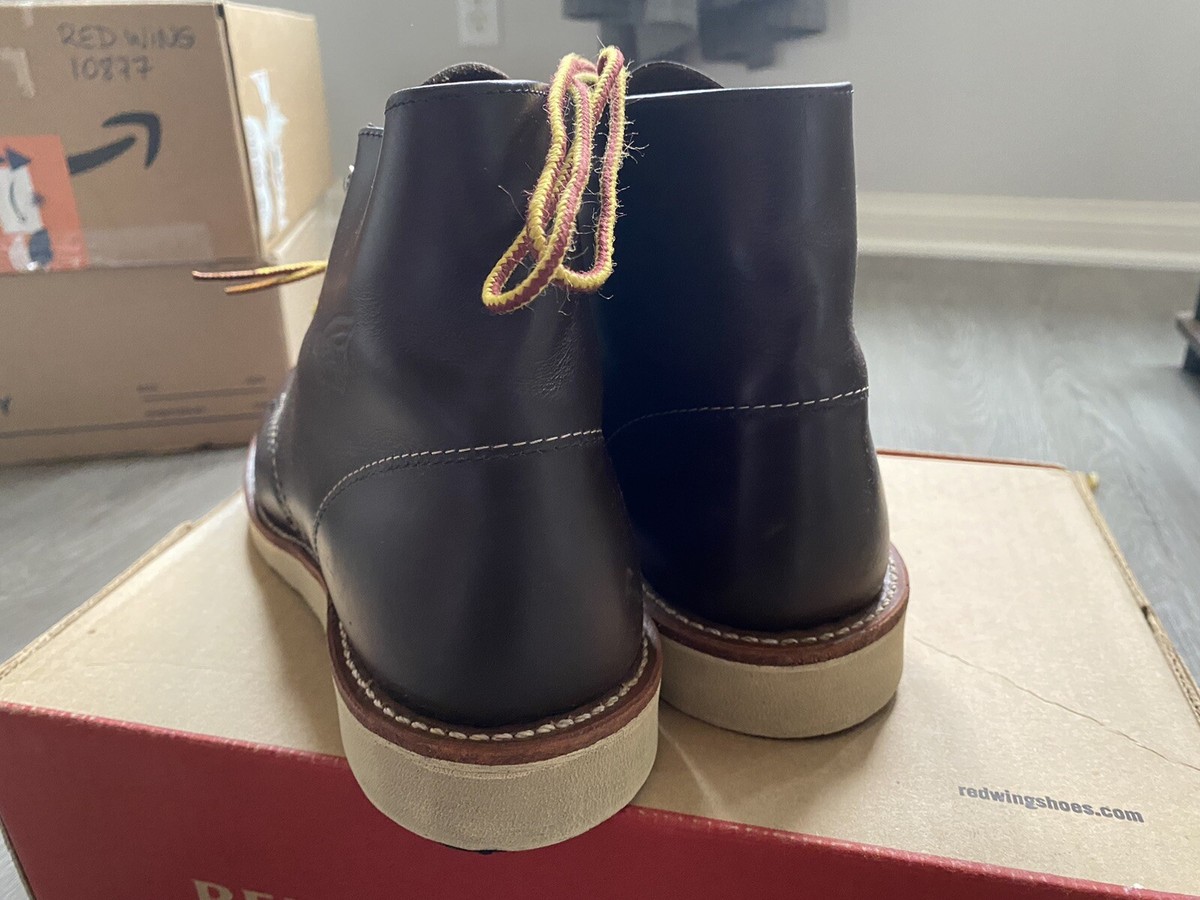 Red Wing 8134 Rough Toe Chocolate Chrome Leather Boots Sz Red Wing 8134 Rough Toe Chocolate Chrome Leather Boots Sz