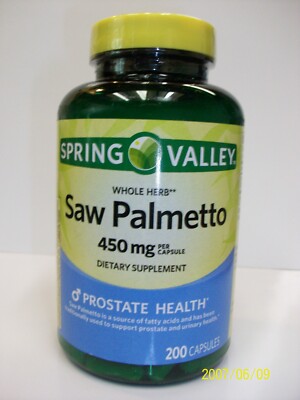 Saw Palmetto 450 mg 200 Capsules Supports  Prostate  & Urinary Health