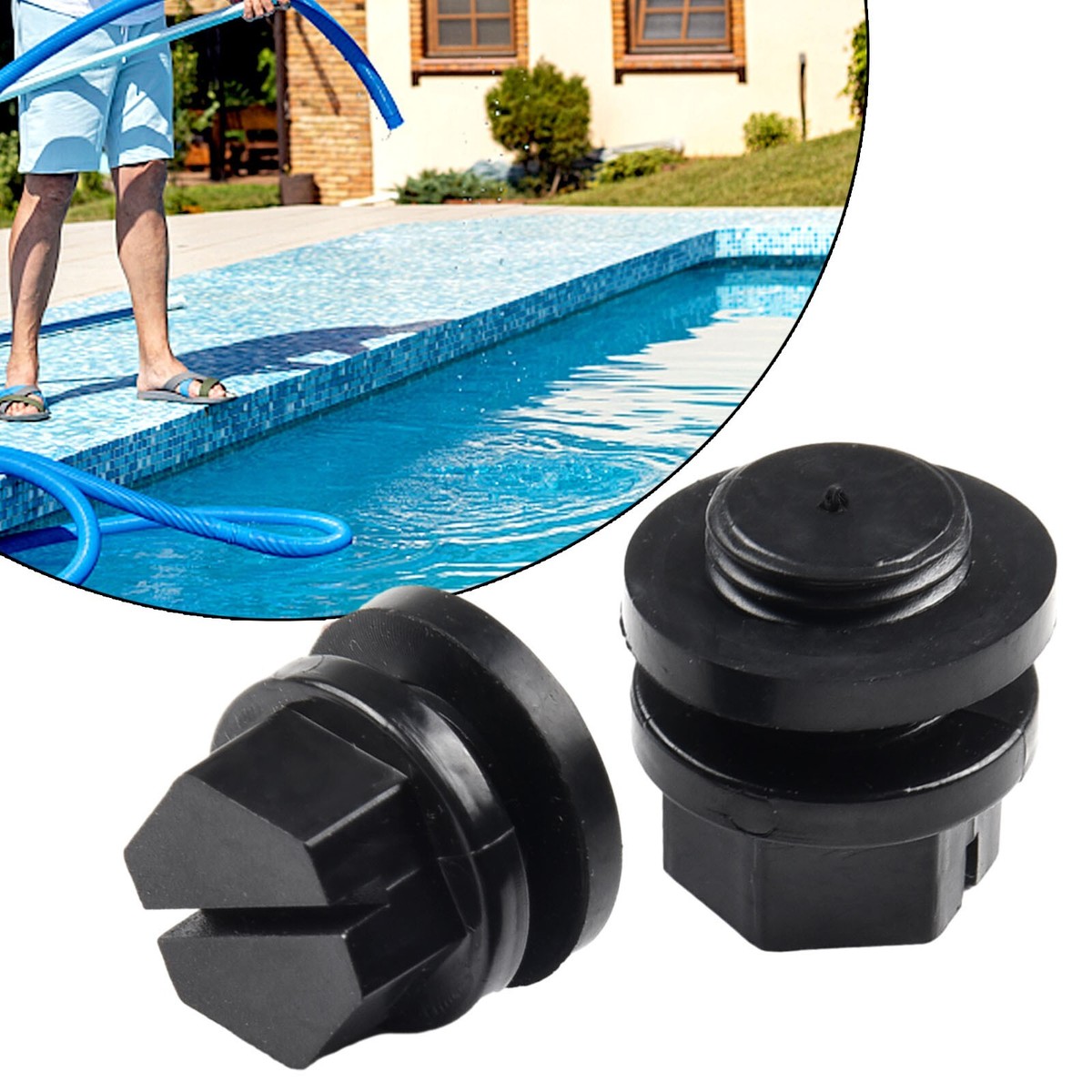 2* Pool Pump Pipe Plug With Gasket Replacement For Hayward SPX1700FG  Accessories | eBay UK
