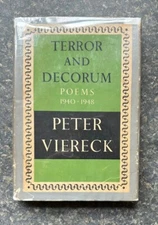 1948 "Terror and Decorum" Peter Viereck Pulitzer Poetry Rare SIGNED 1st Edition