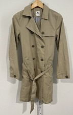 Lacoste Double-breast Belted Womens Beige Trench Coat Jacket Size 38 (us 6)