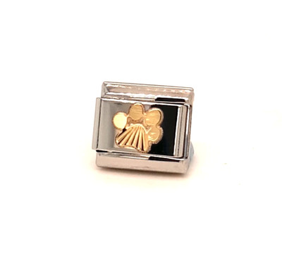 Original Nomination Composable Classic 18K Gold Etched Paw Print Charm 030149/44