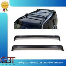 FOR LAND ROVER DISCOVERY 3 & 4 CROSS BARS BLACK RAILS ROOF RACK ANTI THEFT LOCK