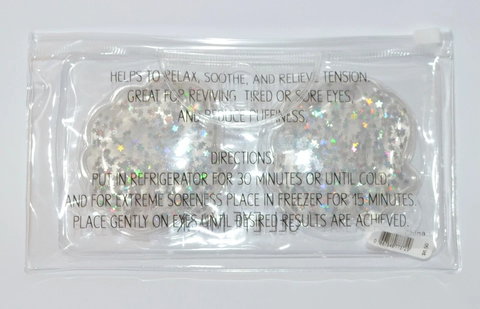 BATH BODY WORKS SILVER STAR SHELLS GEL EYE MASK COVER COOLING SOOTHING PUFFINESS - Image 4 of 4