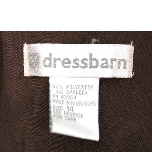 Dressbarn Brown Western Blazer Jacket Polyester Blend Size 14 - Picture 3 of 4