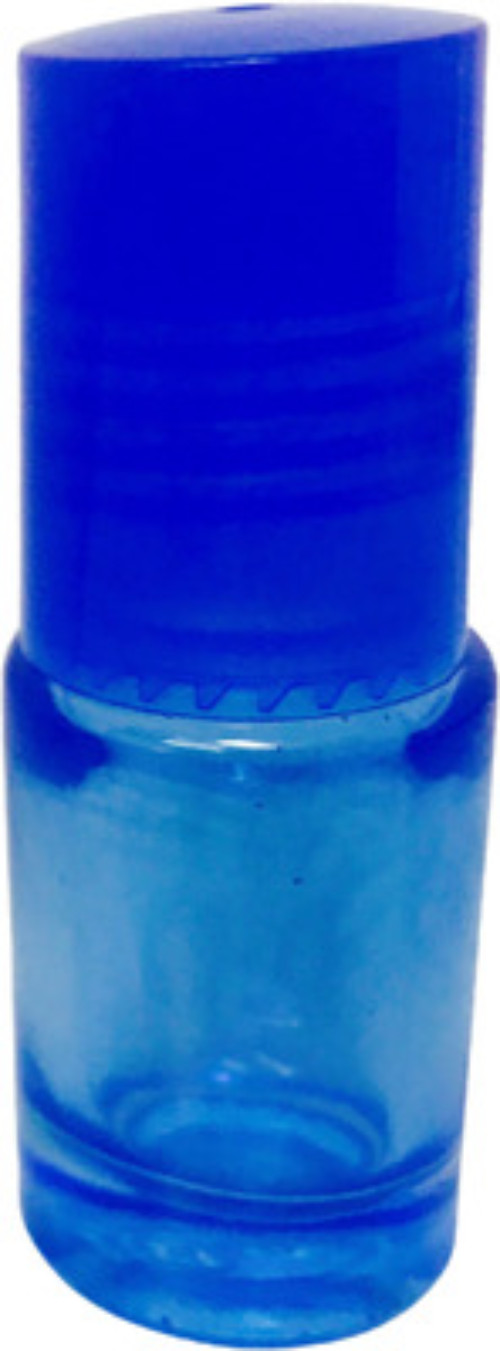 S 5ml Fancy Blue Glass Roll On Bottle Free Usa Shipping
