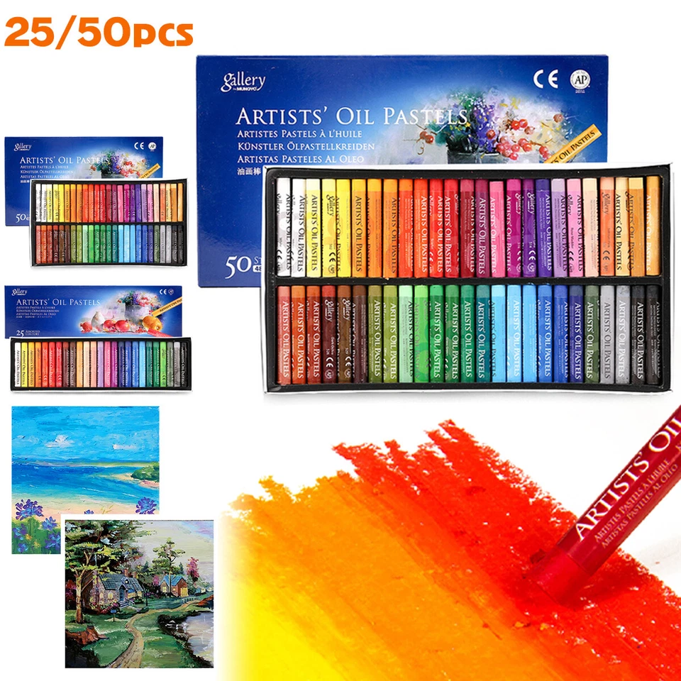 Oil Pastels for Artist Student Graffiti Soft Pastel Painting Draw Pen 25/48Color - image 2 of 4