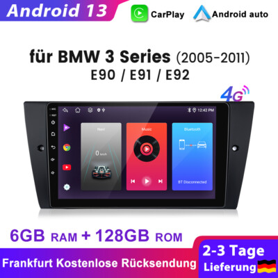 9'' Autoradio Android 14 Für BMW 3er E90 E91 E92 318i 320d GPS NAV Carplay 6+128G