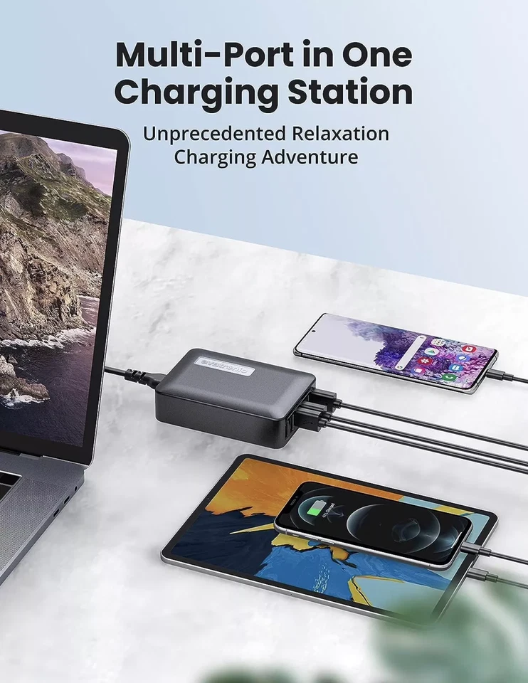 RAVPower 60W 6 Port USB Wall Charger Model RP-PC028 Black BRAND NEW - Image 2 of 4