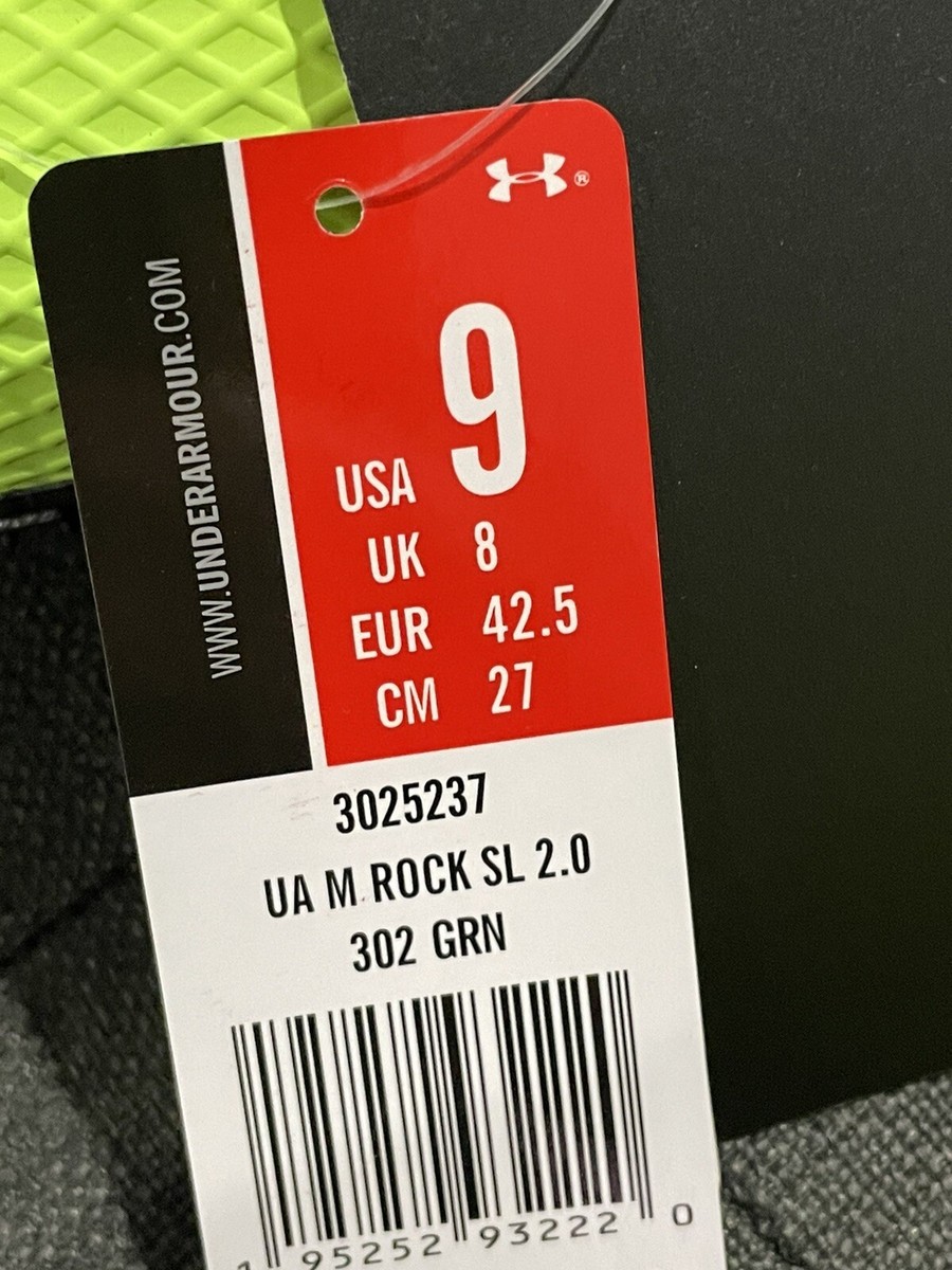 Under Armour Rock Slide 2.0 Mens Size 9 Sandal Black Green  display picture 3