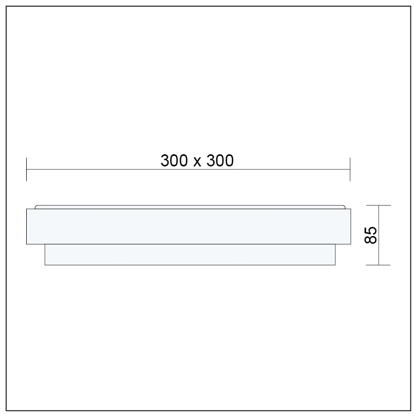 Deckenleuchte E27 eckig Flurlampe Deckenlampe Küchenlampe Wohnzimmer IP20 SAMI - Bild 4 von 4