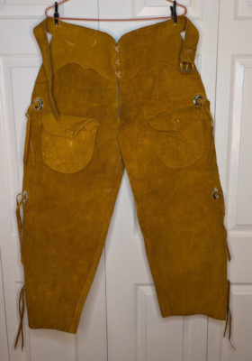 Cowboy Suede Leather Batwing Style Men s Chaps