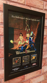 ✅ Wizards & Warriors - PC - NES✅ Pubblicit&agrave;, Foglio Pubblicitario, Poster, Ad Framed✅Incorniciato✅