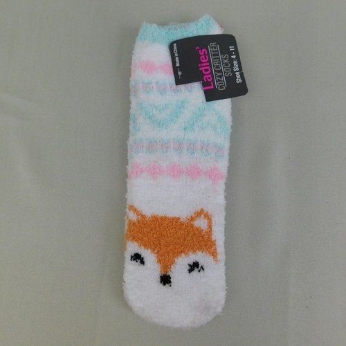 Lot 4 Pair Women's Soft Warm Cozy Animal Fuzzy Slipper Socks #4596 - Picture 3 of 8