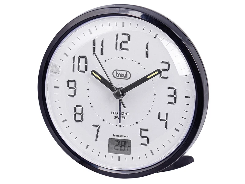 Orologio Sveglia Quarzo Trevi SL 3P27 Nero Sweep Silenziosa Luce Led, fotografia 7 di 7