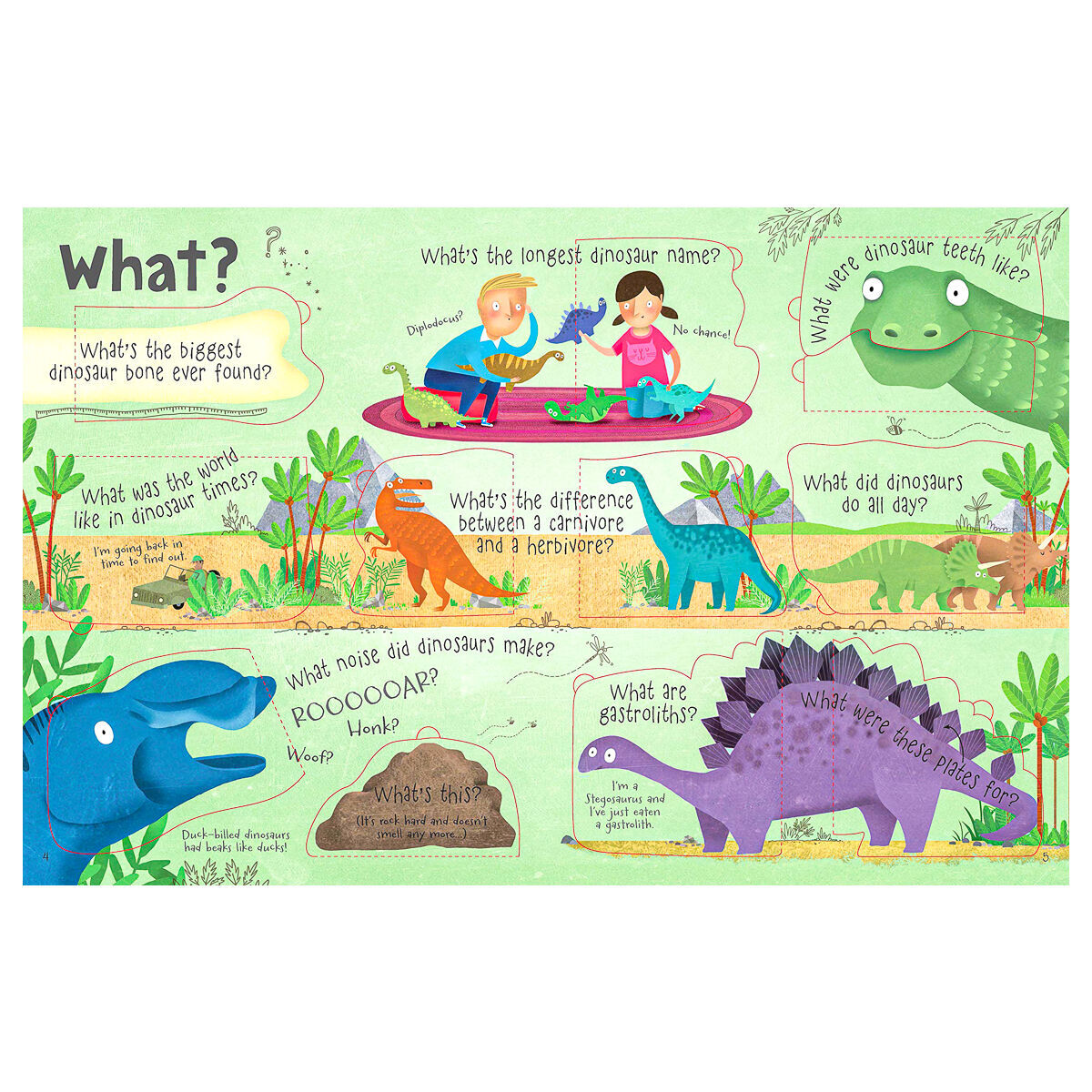 Thumbnail - Lift-the-flap Fragen Und Antworten: Über Dinosaurs Von Katie Daynes
