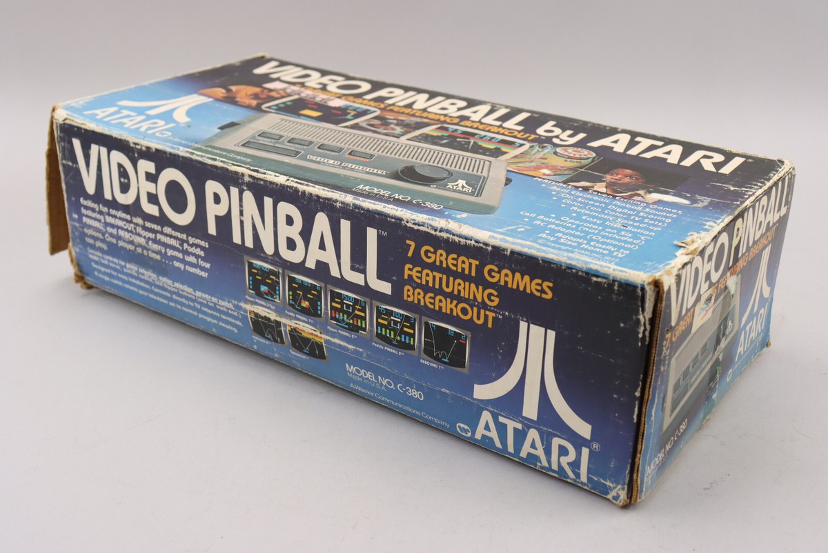 Atari Video Pinball Game Console Model C-380 w/Box No Power