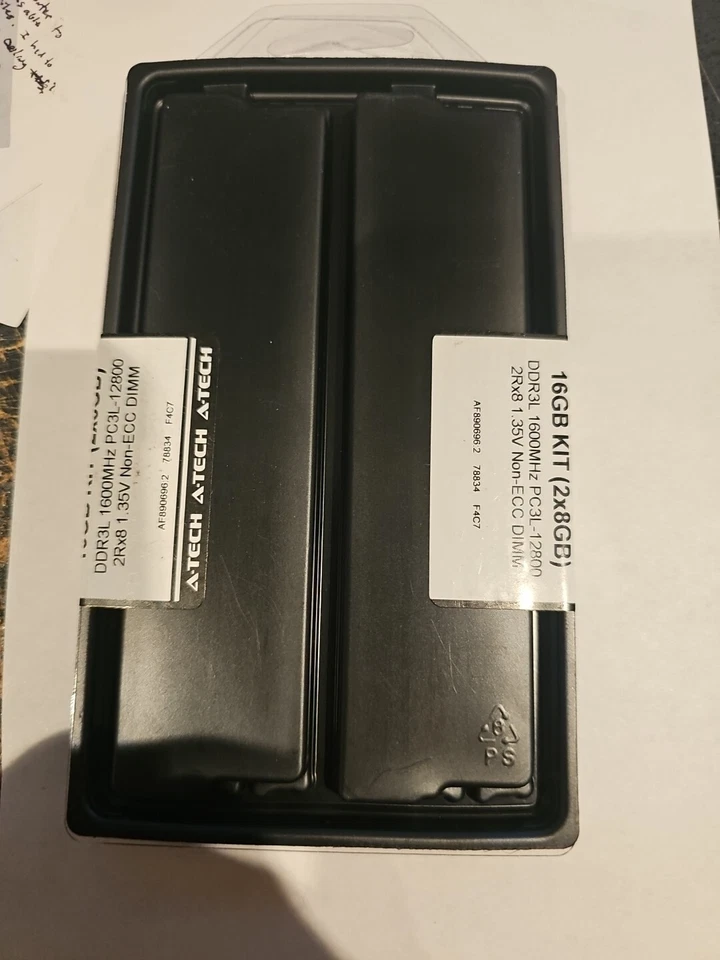 A-TECH X001XM7V57 8 GB DDR3L PC3L-12800 DESKTOP DIMM 1.35V NEW 3-PACK - Image 2 of 3