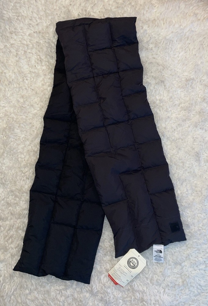 North Face Cyros Unisex Black Down Scarf with Snaps NWT