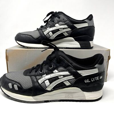 Asics Gel Lyte 3 Black Ice Mens 11.5 Gray Silver Running Sneakers HN538 1193 NEW