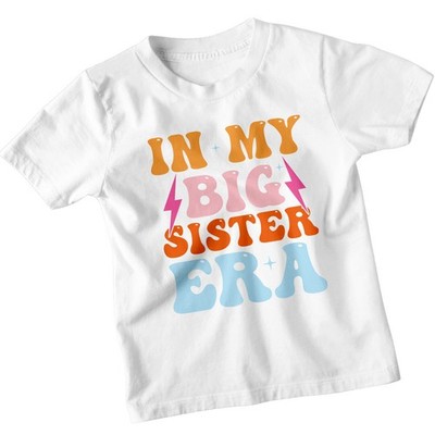 In My Big Sister Ära Big Sister Familie Mädchen T-Shirt Geschwister Meilenstein Tee