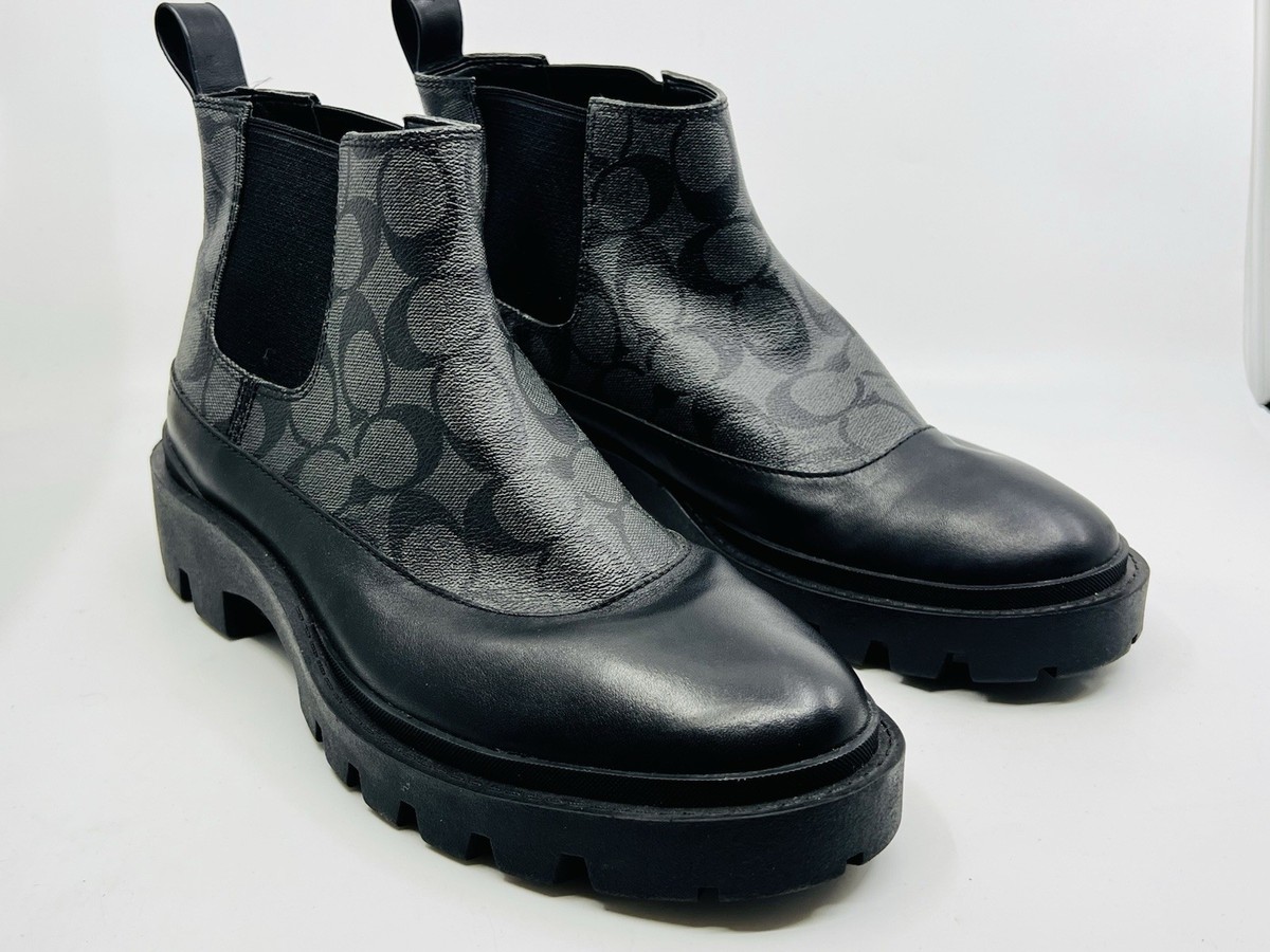 coach☆ブラック サイドゴアブーツ 高ヒール 楽天市場】COACH/コーチ LEVY LTHR BOOTIE サイドゴアブーツ 371/2