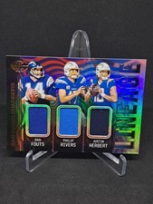 2020 Panini Illusions Lineage Herbert -  Rivers - Fouts Triple Jersey Chargers