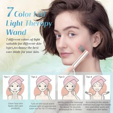 7 in 1 LED Light Therapy Facial Red  Blue Rejuvenation Tool
