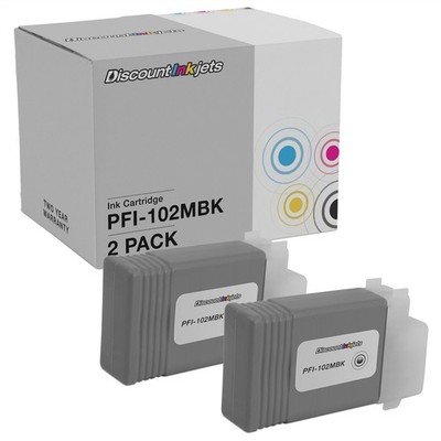 LD For Canon PFI-102MBK 2pk Matte Black Ink iPF500 iPF510 iPF600 iPF605