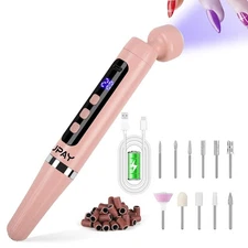 Electric Nail Files, Cordless Rechargeable Nail Drill Machine for Natural Acryli