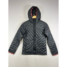 Gorpcore Columbia Girl 14/16 Black Pink Omni-Shield Hooded Quilted Puffer Jacket