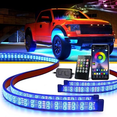 6x Double Row LED RGB Dream Lights Strip Neon Underglow LED Bright Kit Remote