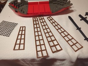 LEGO Pirates Red Beard Runner 6289 Ship Hull Parts MASTS RIGGING 2556 2558 2560