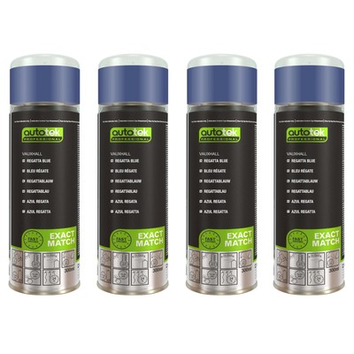 Autotek Vauxhall (Opel) Regatta Blue schnelltrocknender Aerosol-Sprühlack 300 ml x4