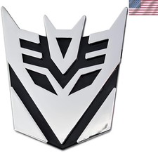 Universal Fit 3.5 Transforming Decepticon Emblem - Easy Adhesive Application
