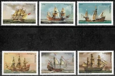 Antigua 1996 - Ships Boats - Set of 6 Stamps - Scott #1970A-F - MNH