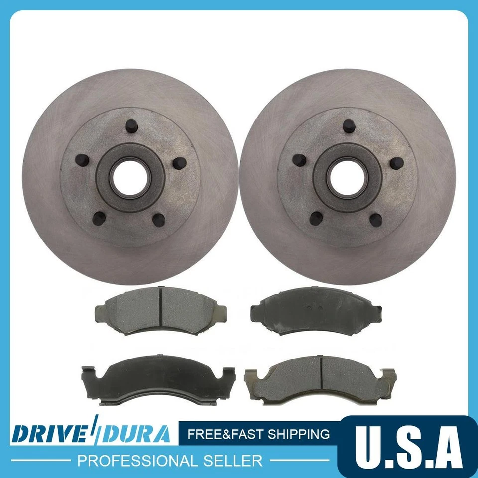 Kit de rotores y pastillas de freno de disco delanteros para Ford Elite Ford Gran Torino Foto 2 de 2