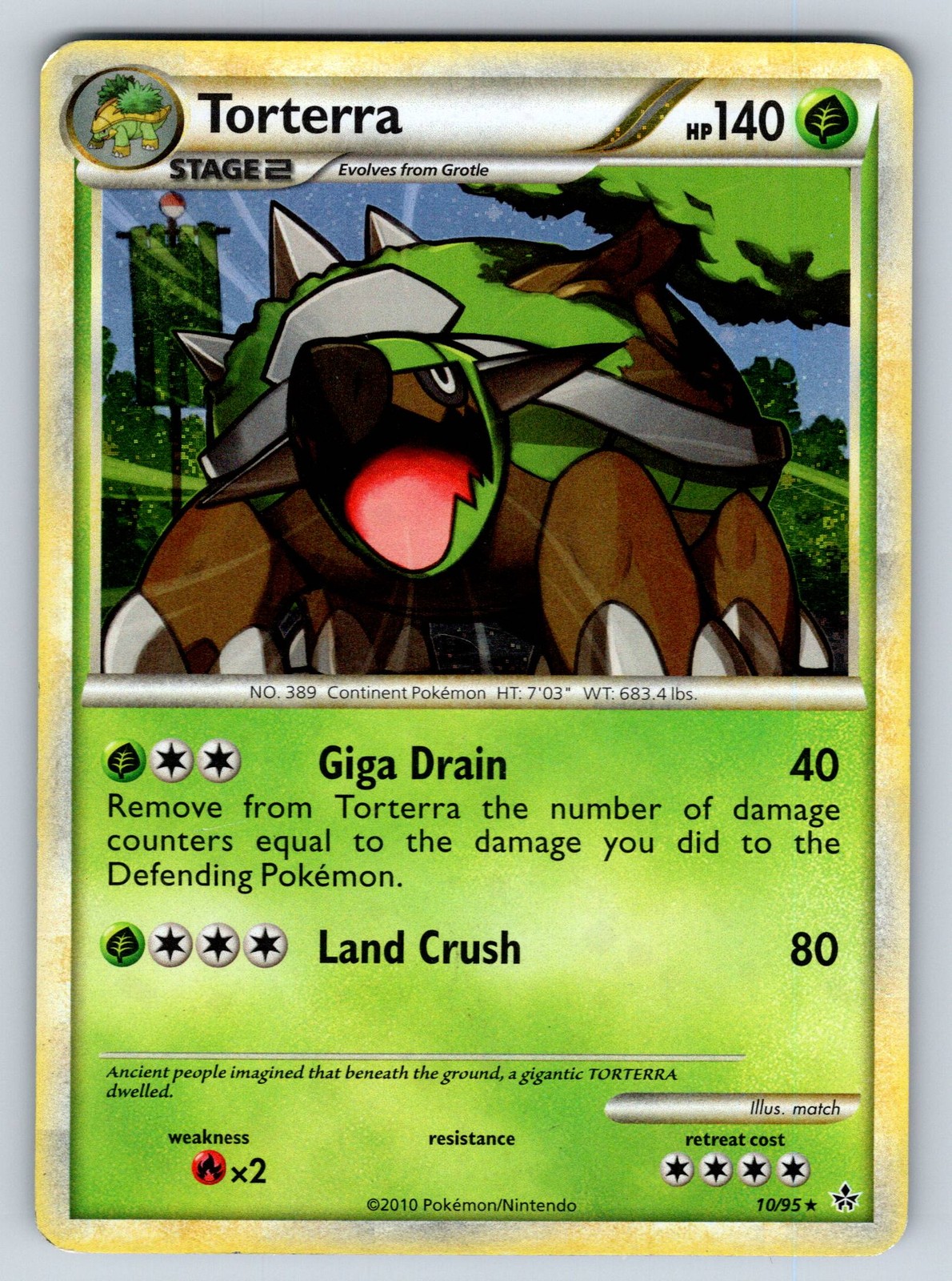 Holofoil Torterra 10/95 Unleashed HP